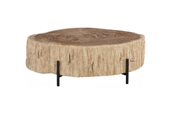 Chaka Petrified Coffee Table, Mixed, With Black Legs