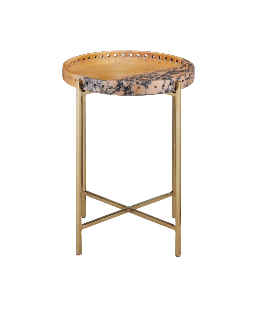 Freya Purple Breccia Accent Table