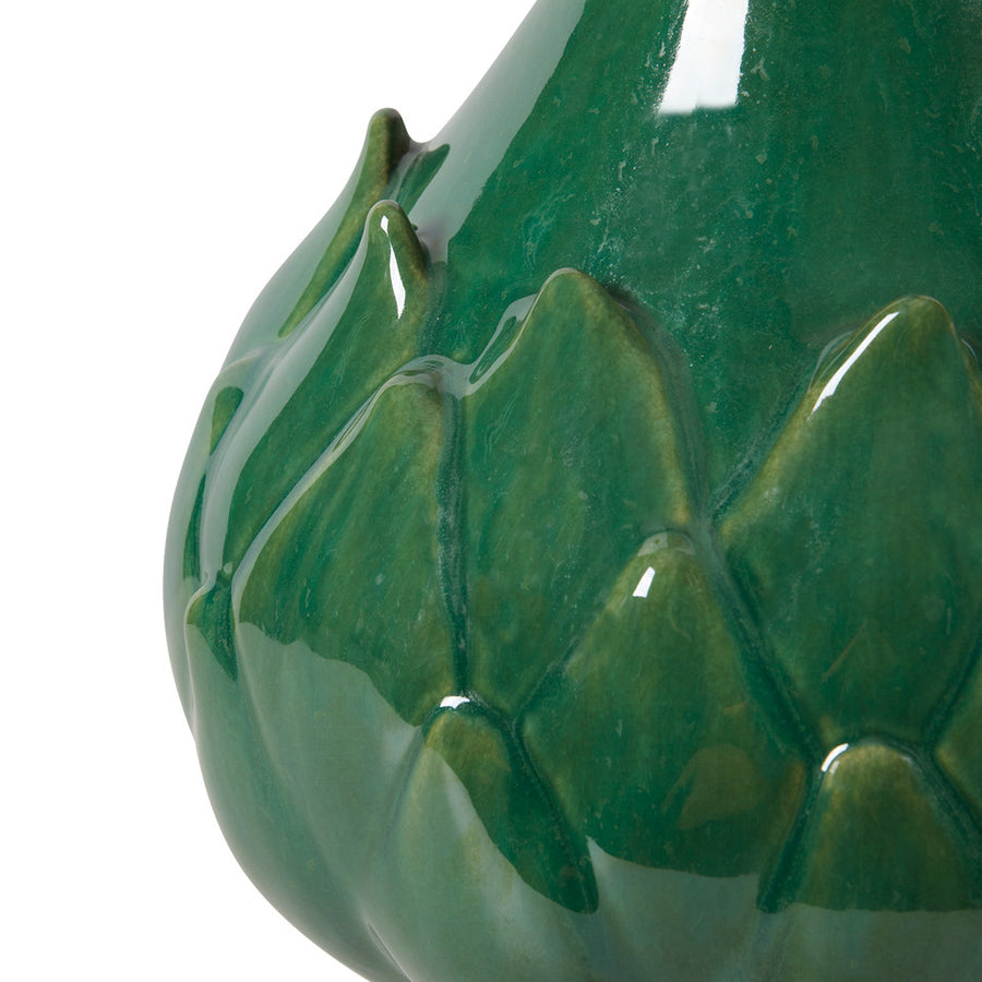 Lotus Lamp with Shade 16-inch White Linen, with Nickel, Sherwood Forest