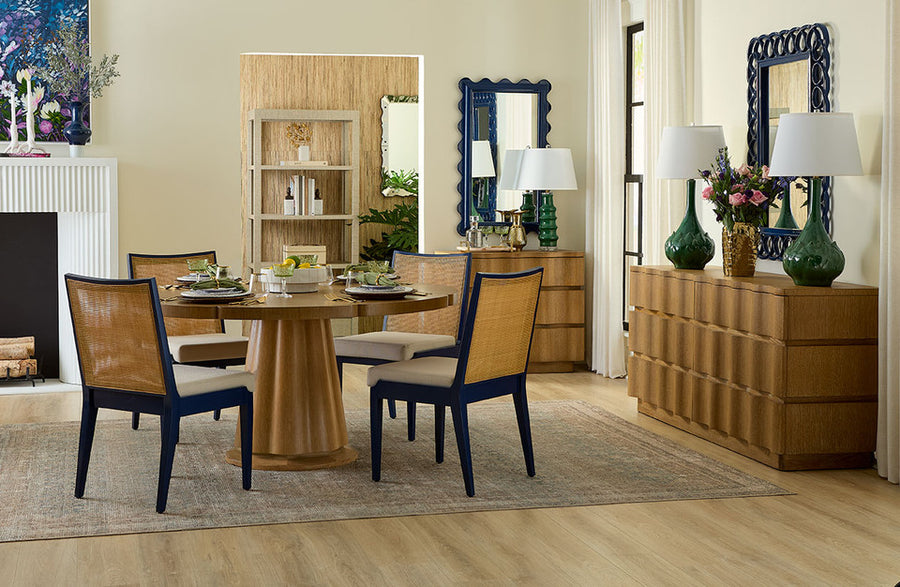 Lotus Lamp with Shade 16-inch White Linen, with Nickel, Sherwood Forest