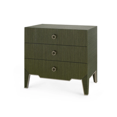 Madeline 3-Drawer Side Table, Deep Olive
