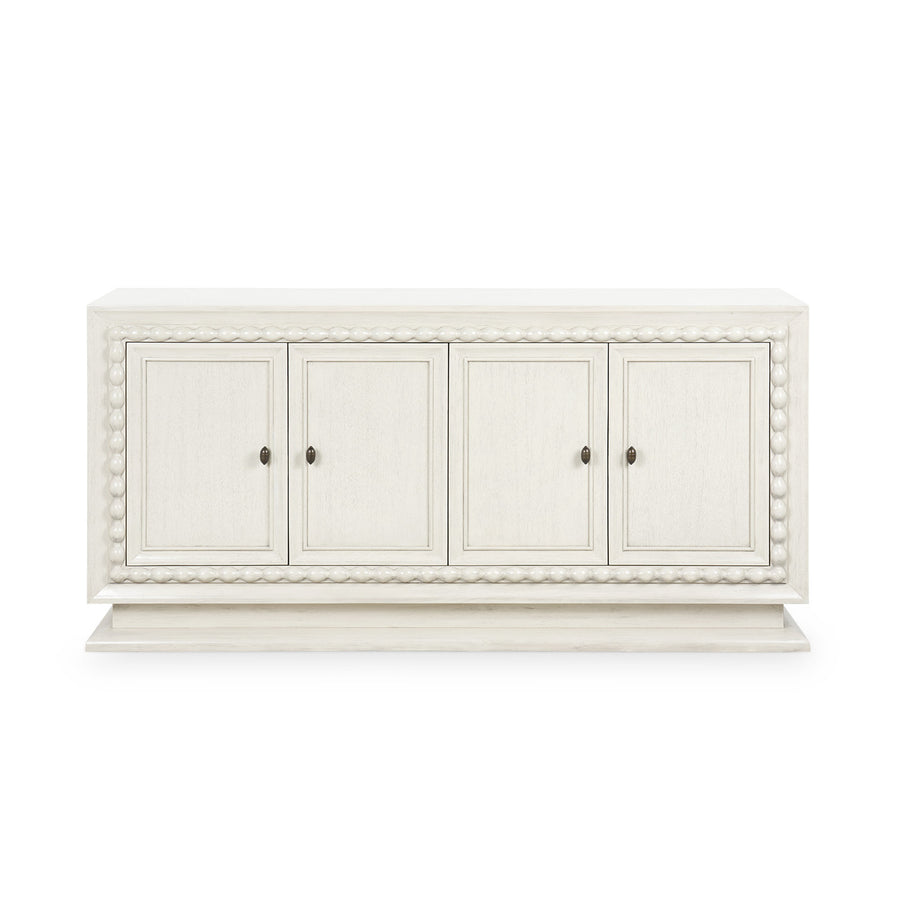 Maxwell 4-Door Cabinet, Sailcloth Sheen