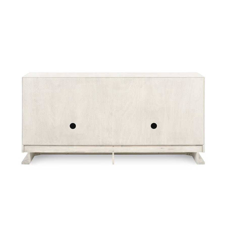 Maxwell 4-Door Cabinet, Sailcloth Sheen