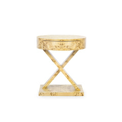 Modena 1-Drawer Side Table, Burl