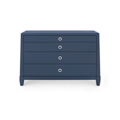 Madison Large 4-Drawer, Navy Blue Lacquer