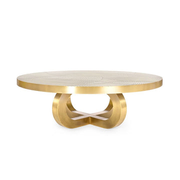 Maddox Coffee Table, Antique Brass