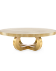 Maddox Coffee Table, Antique Brass
