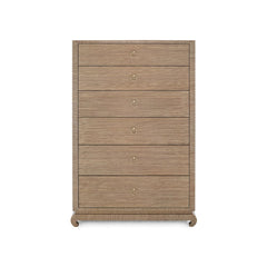 Ming Tall 6-Drawer, Flax Brown