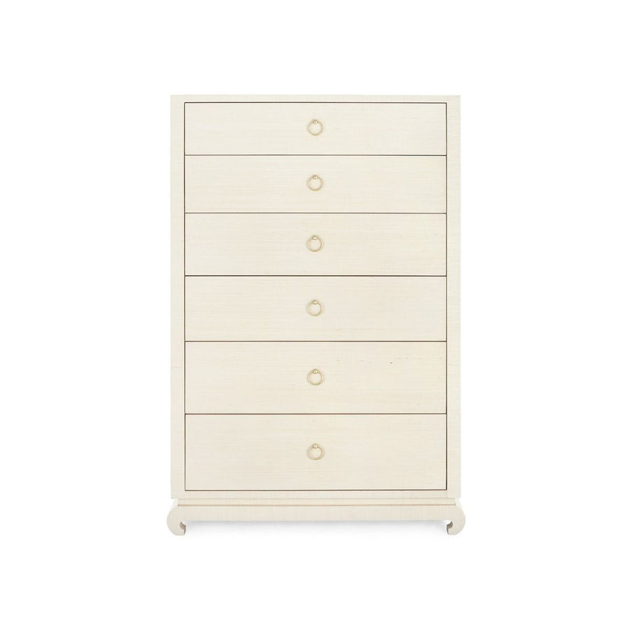 Ming Tall 6-Drawer, Canvas Cream