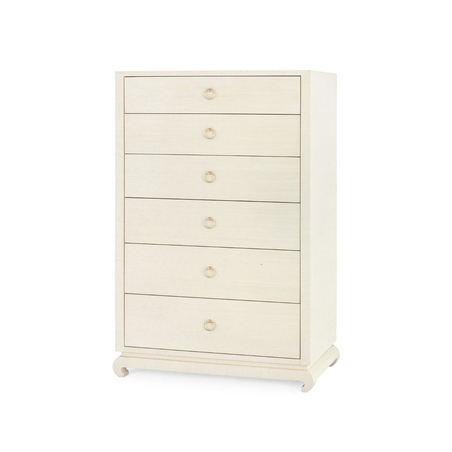 Ming Tall 6-Drawer, Canvas Cream