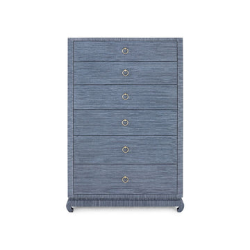 Ming Tall 6-Drawer, Navy Blue