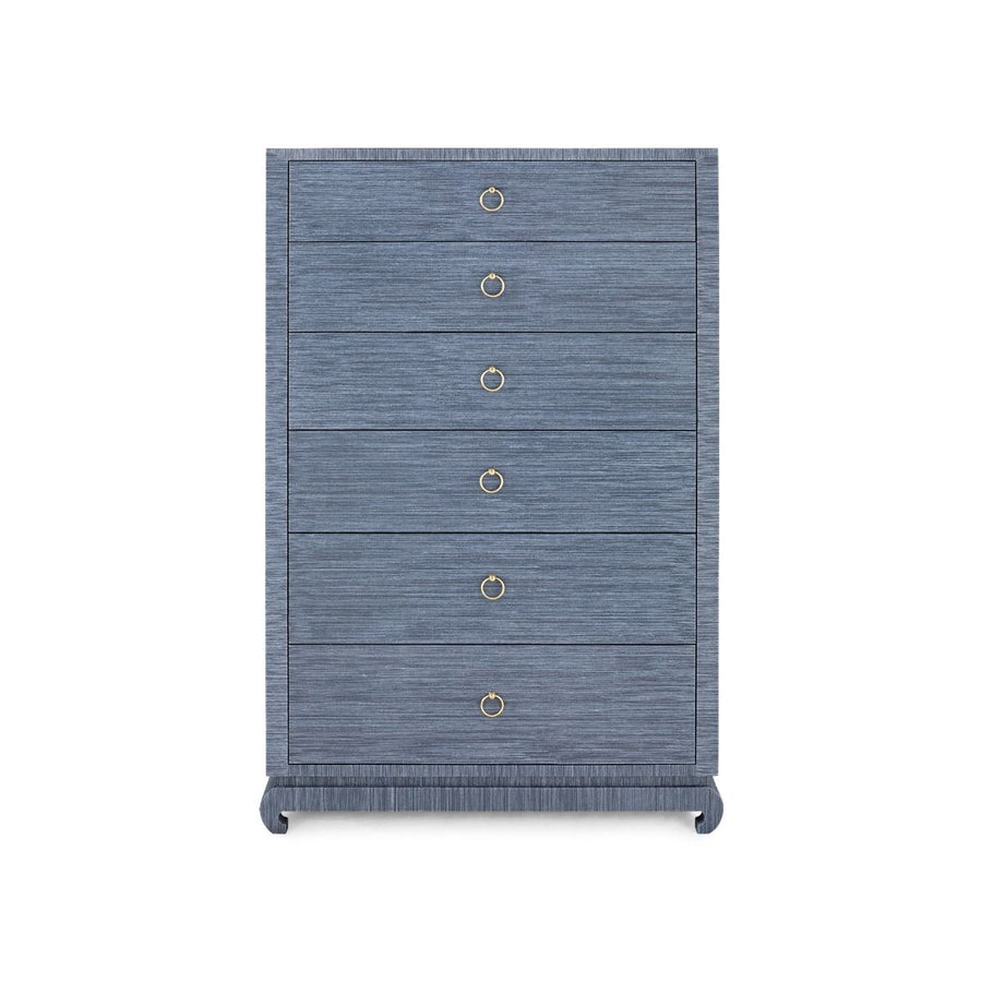 Ming Tall 6-Drawer, Navy Blue