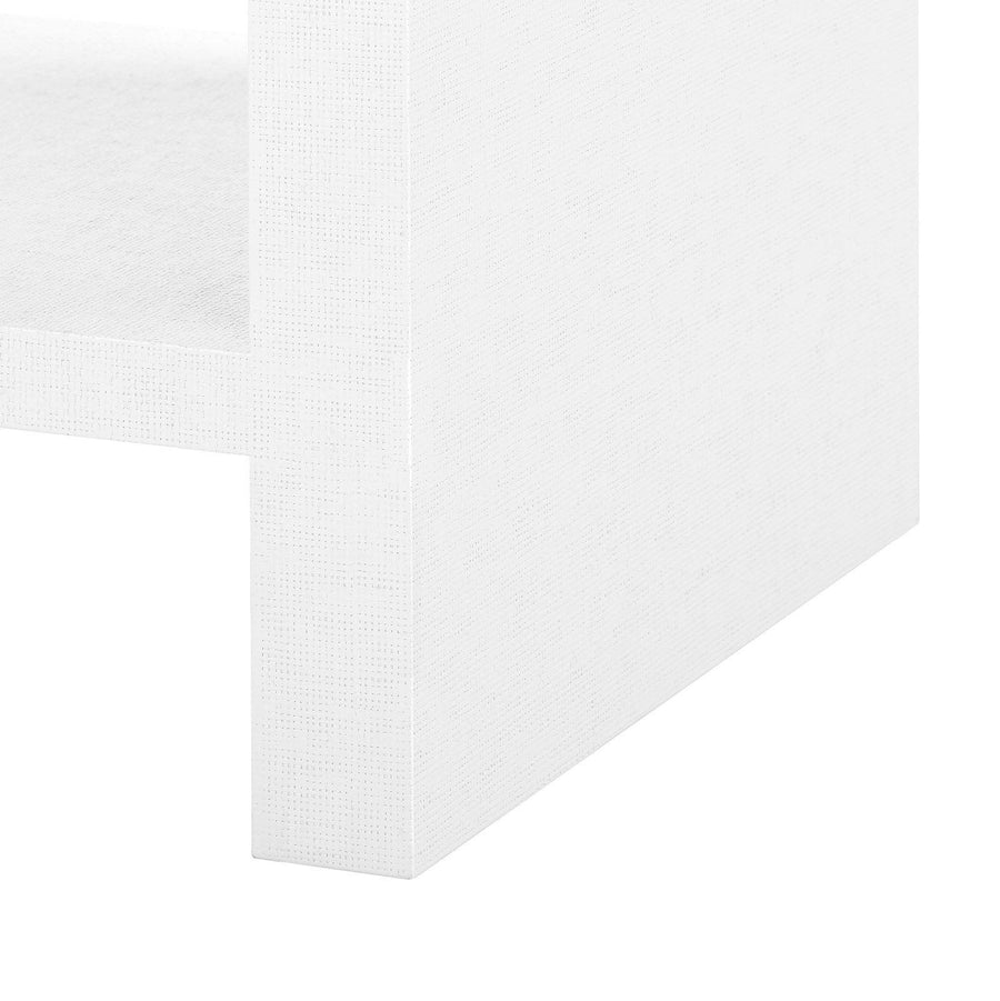 Morgan 1-Drawer Side Table, Chiffon White - Maison Vogue