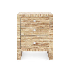 Morgan 3-Drawer Side Table, Papyrus - Maison Vogue