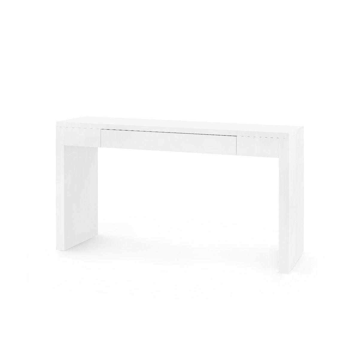 Morgan Large Console Table, Chiffon White - Maison Vogue