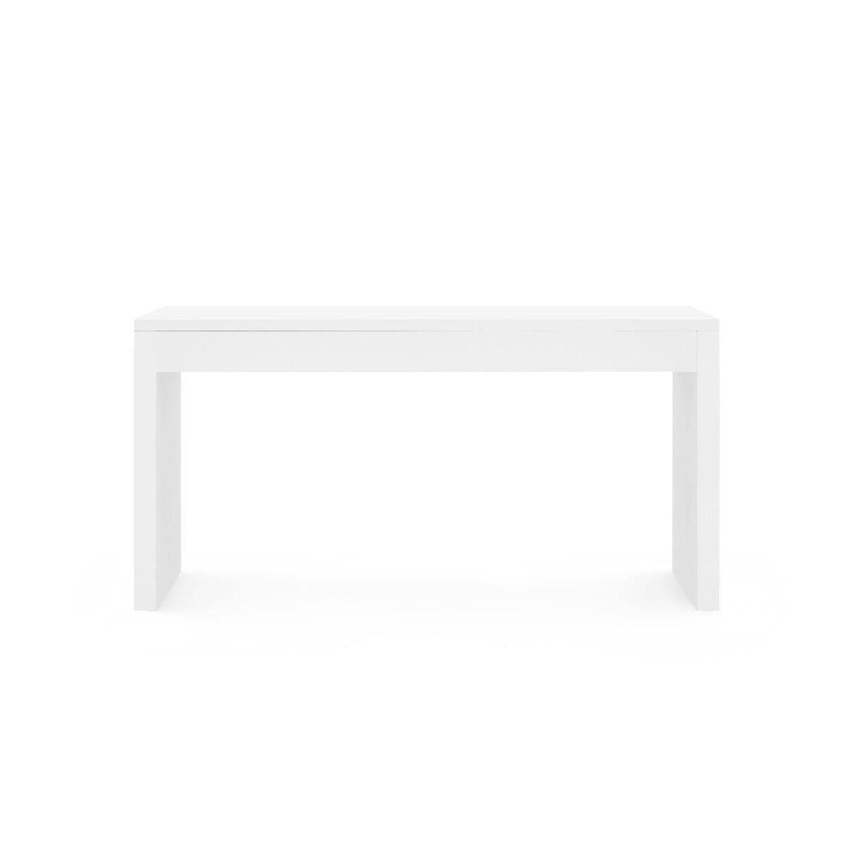 Morgan Large Console Table, Chiffon White - Maison Vogue
