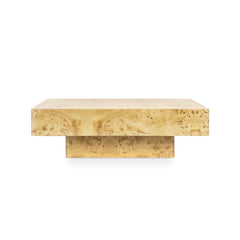 Norma Large Square Coffee Table, Burl