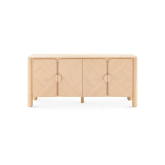 Nolan 4-Door Cabinet, Pristine Oak