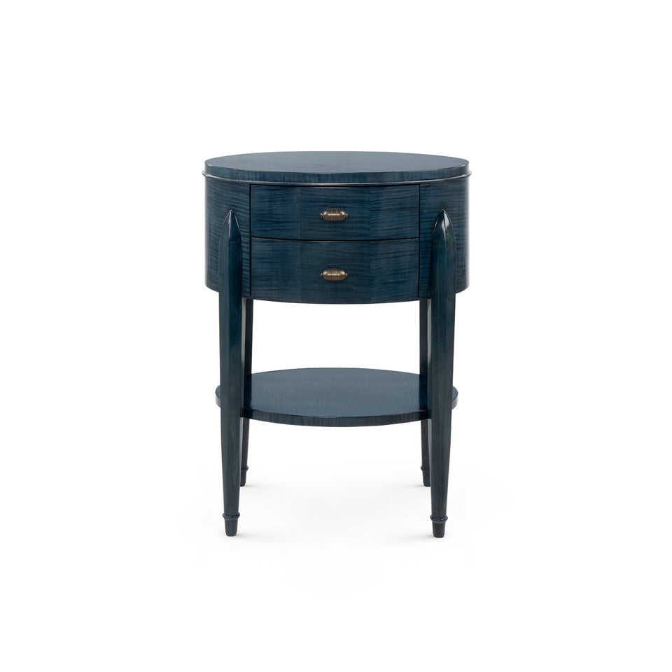 Natalie 2-Drawer End Table, Dusky Ocean