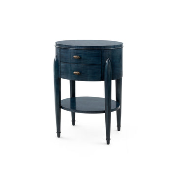 Natalie 2-Drawer End Table, Dusky Ocean