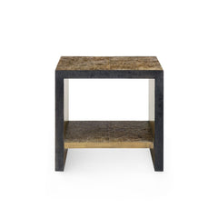 Odeon Side Table, Antique Brass & Dark Bronze