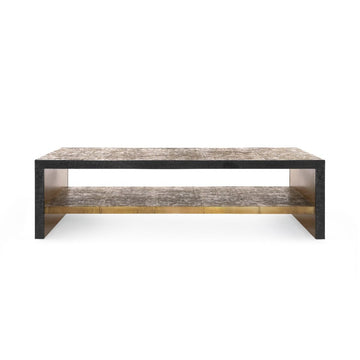 Odeon Coffee Table/Bench, Antique Brass and Dark Bronze