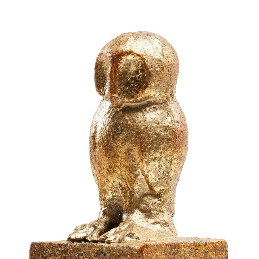 Owl Statue, Gold Leaf