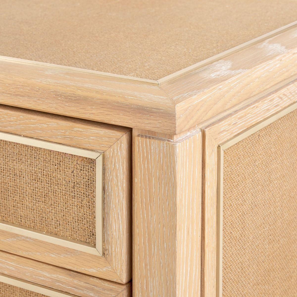 Paulina 12-Drawer, Natural & Camel - Maison Vogue