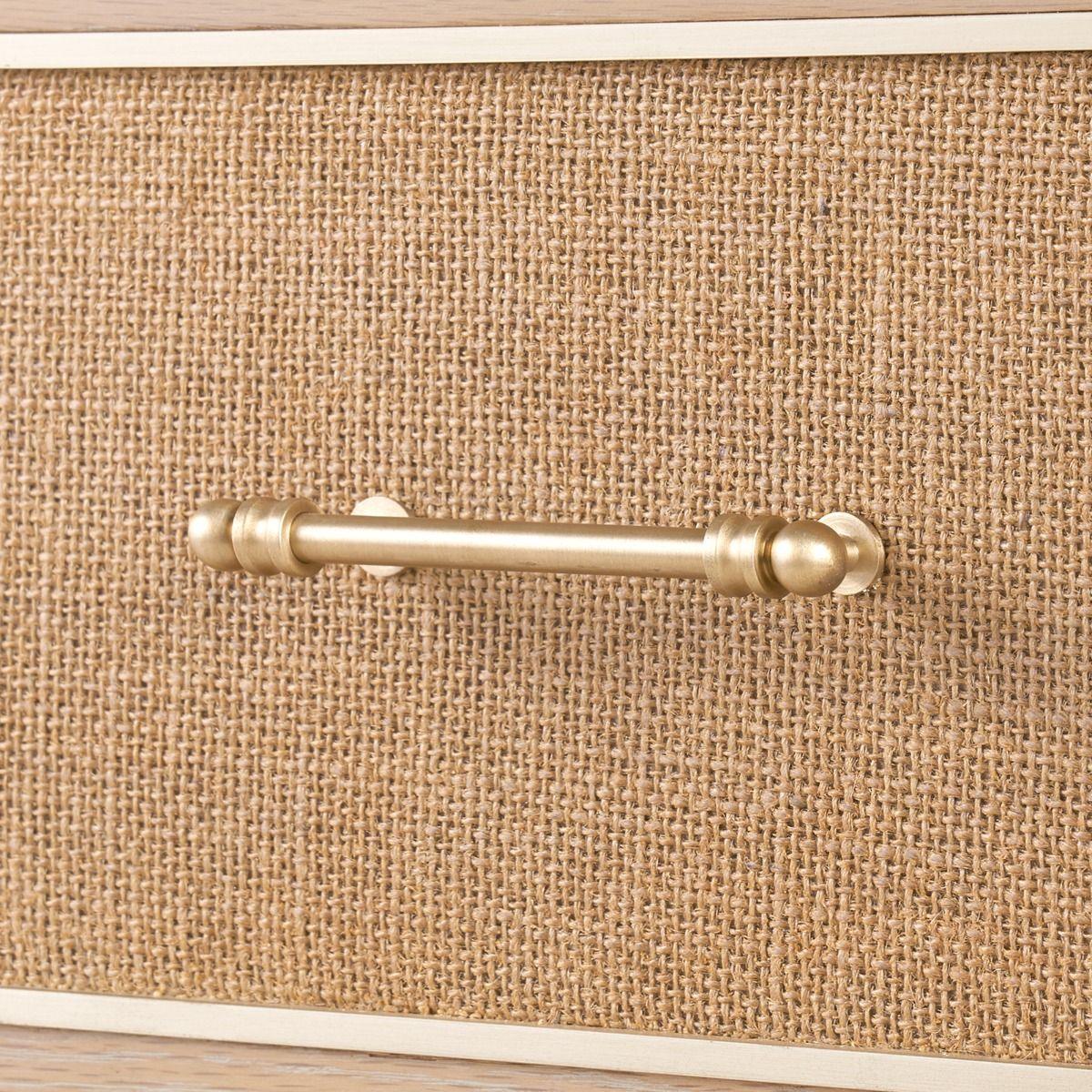 Paulina 12-Drawer, Natural & Camel - Maison Vogue