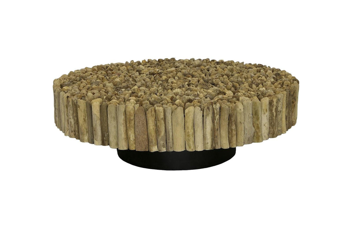 Manhattan Coffee Table Round, with Glass - Maison Vogue