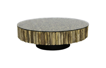 Manhattan Coffee Table Round, with Glass