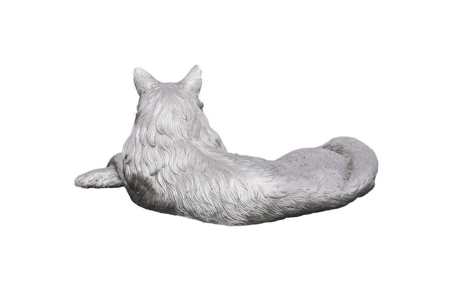 Cat Sculpture Silver Leaf - Maison Vogue