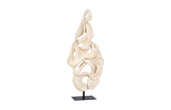 Cast Dancing Sculpture Faux Bleached