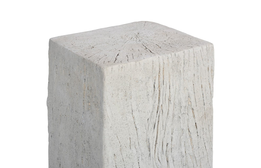 Log Prism Pedestal Roman Stone