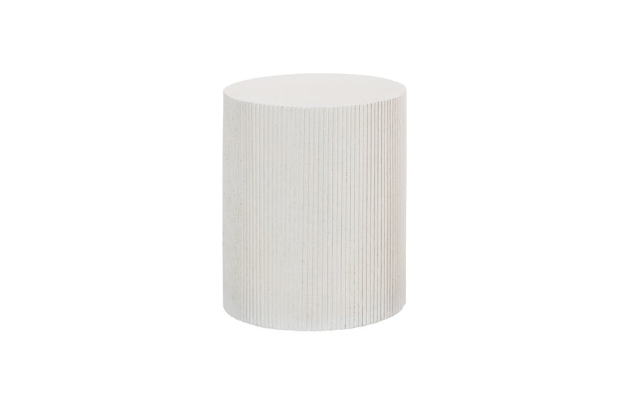 Groovy Side Table, White Stone
