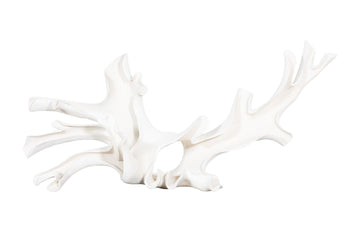Cast Colossal Root Sculpture White Stone - Maison Vogue