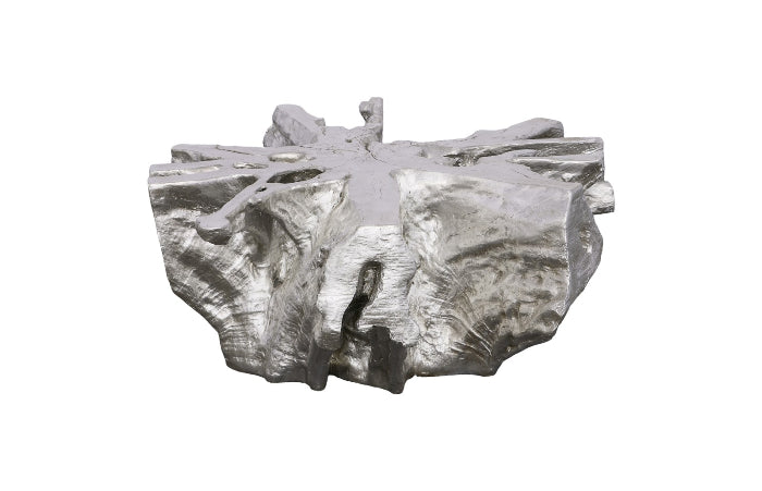 Asterisk Cast Root Coffee Table Silver Leaf