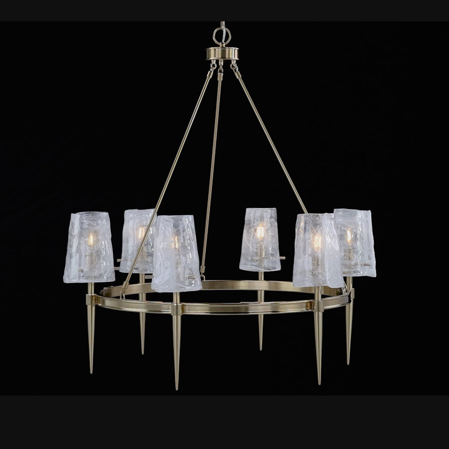 Coffee Bronze Torch Six-Light Chandelier