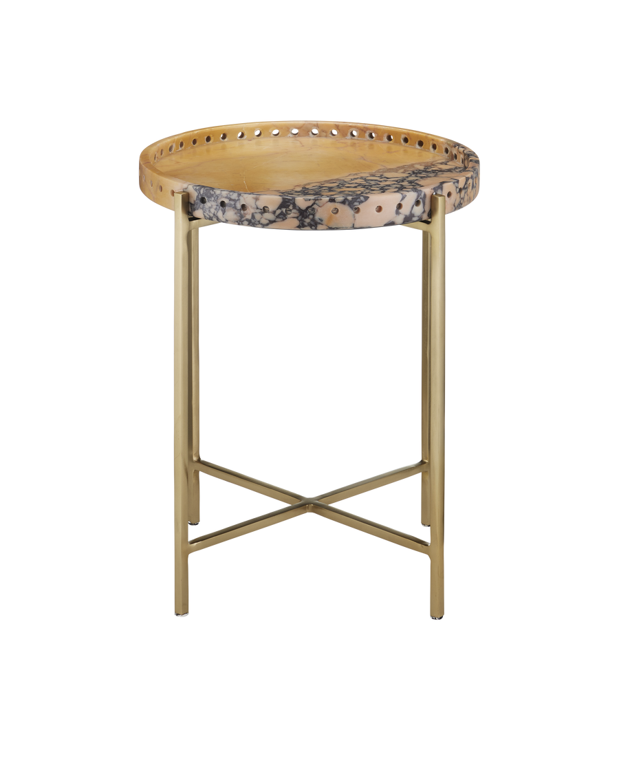 Freya Purple Breccia Accent Table