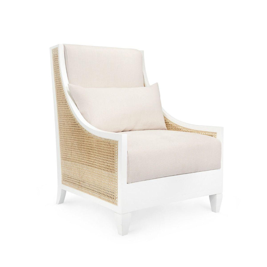 Raleigh Club Chair, Eggshell White - Maison Vogue