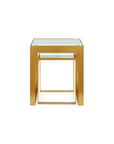 Rialto Nesting Tables Set of 2, Gold Leaf