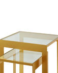 Rialto Nesting Tables Set of 2, Gold Leaf