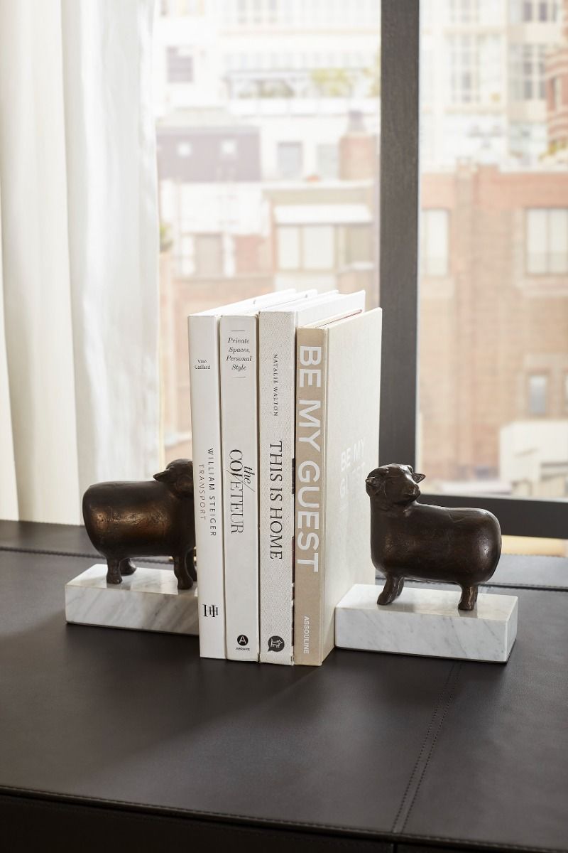 Sheep Bookends (Pair) Bronze