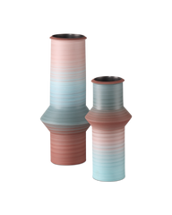 Happy 80's Blue & Red Vase Set of 2