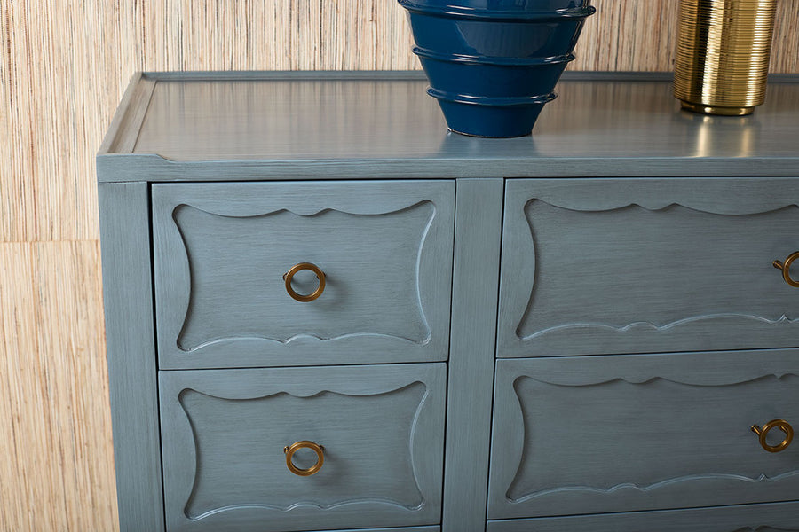 Sara Extra Large 9-Drawer Cabinet, Foggy Horizon