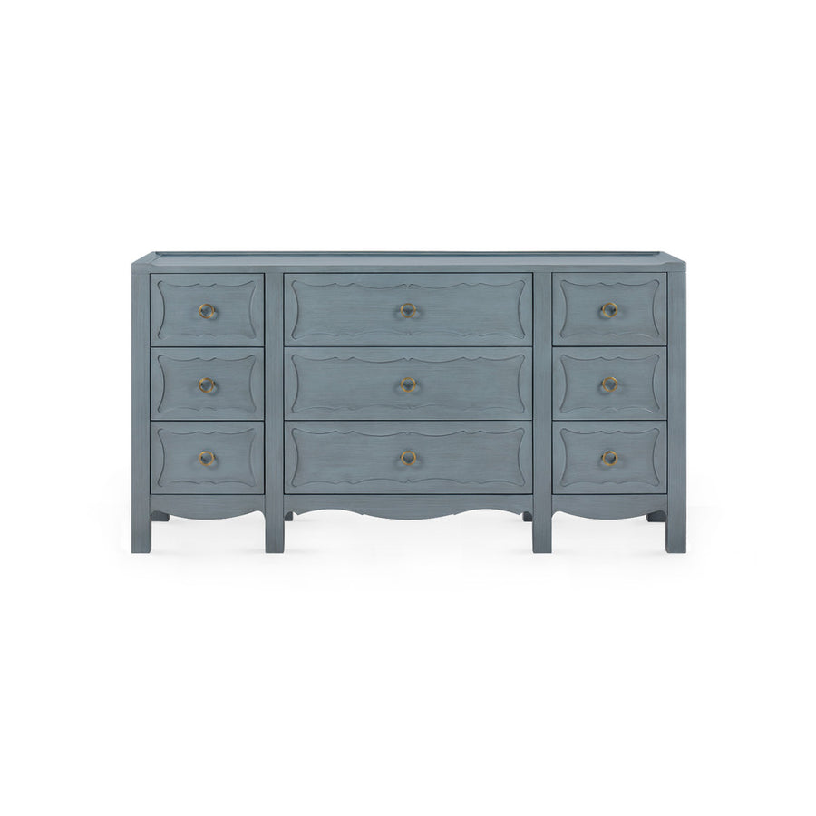 Sara Extra Large 9-Drawer Cabinet, Foggy Horizon