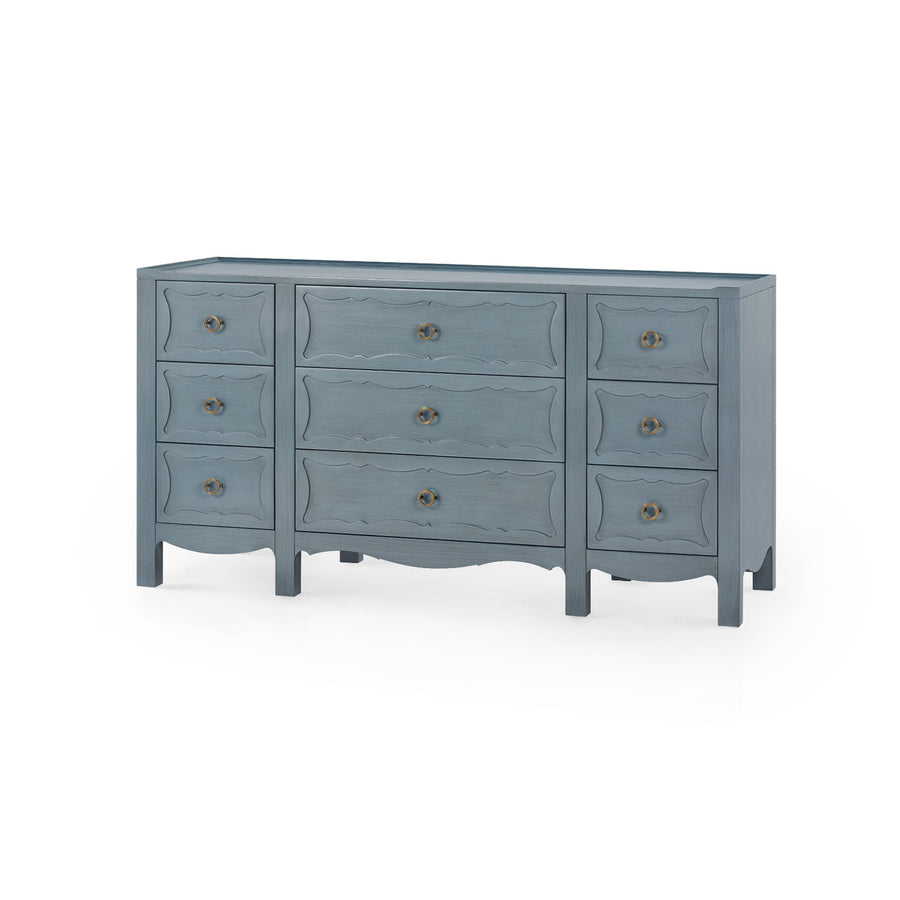 Sara Extra Large 9-Drawer Cabinet, Foggy Horizon