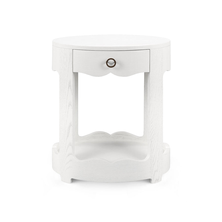 Scarlett 1-Drawer End Table, Glazed Whisper White