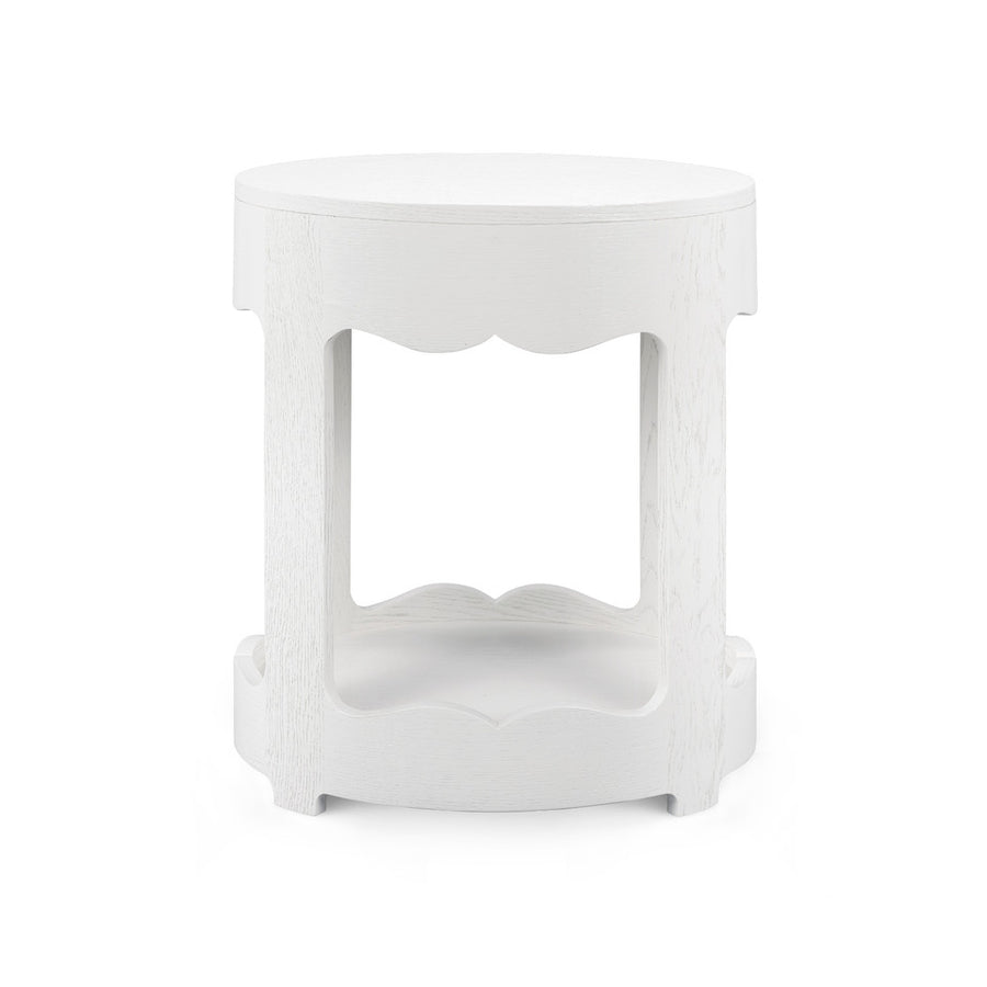 Scarlett 1-Drawer End Table, Glazed Whisper White