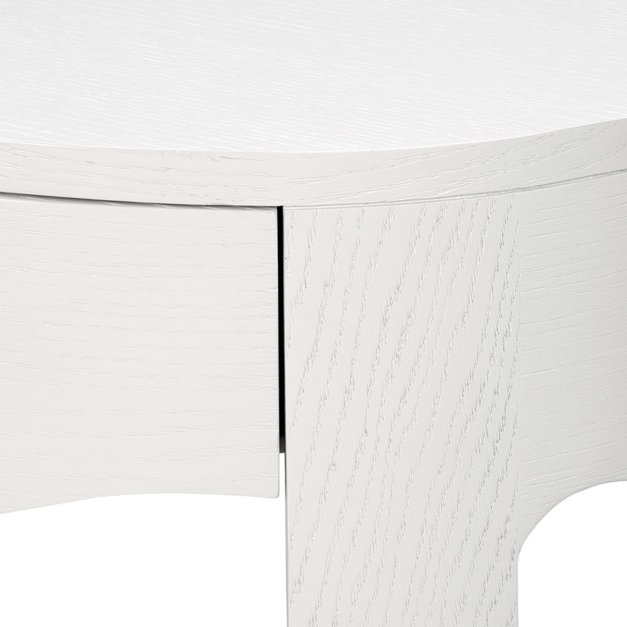 Scarlett 1-Drawer End Table, Glazed Whisper White